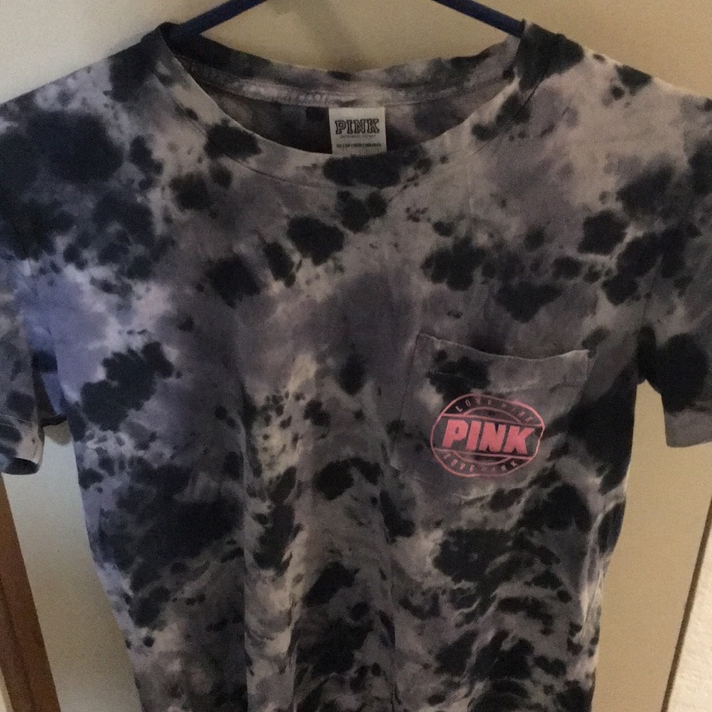 PINK Victoria secret tee tie dye